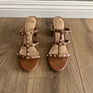 Gianni Bini Tan Studded Sandals